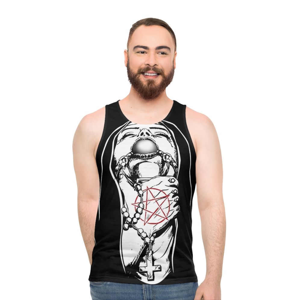 Satanic gothic nun tank top