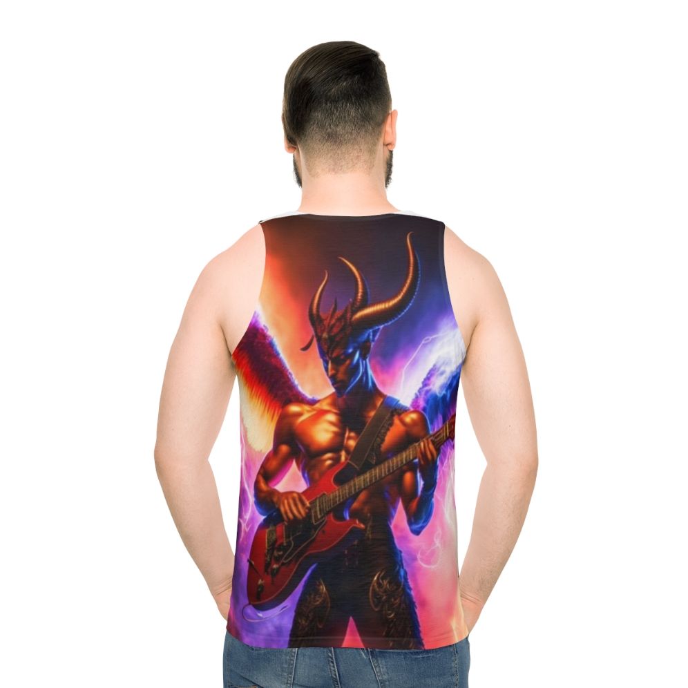 Satanic guitar unisex tank top