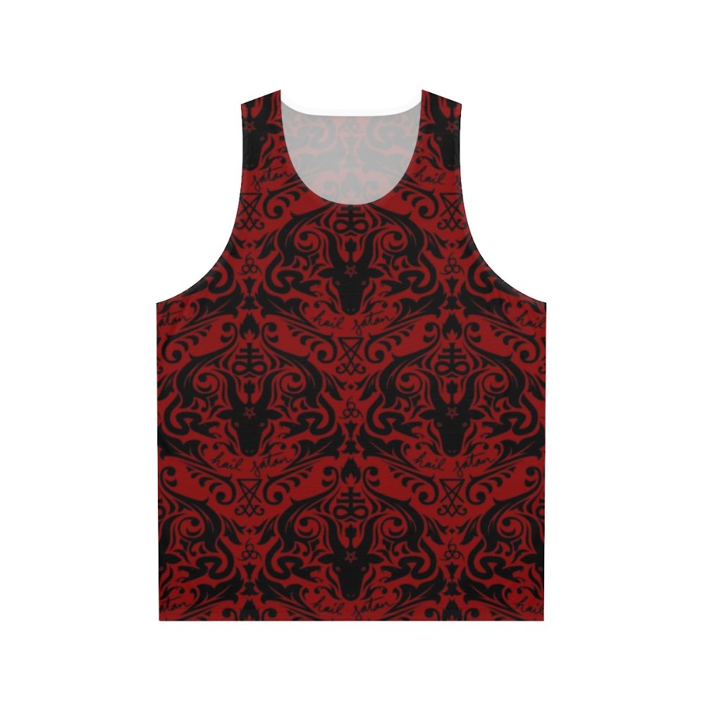 Satanic occult baphomet unisex tank top