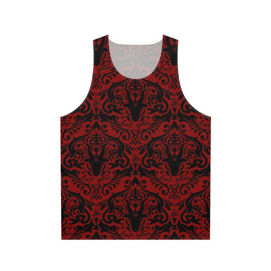 Satanic occult baphomet unisex tank top