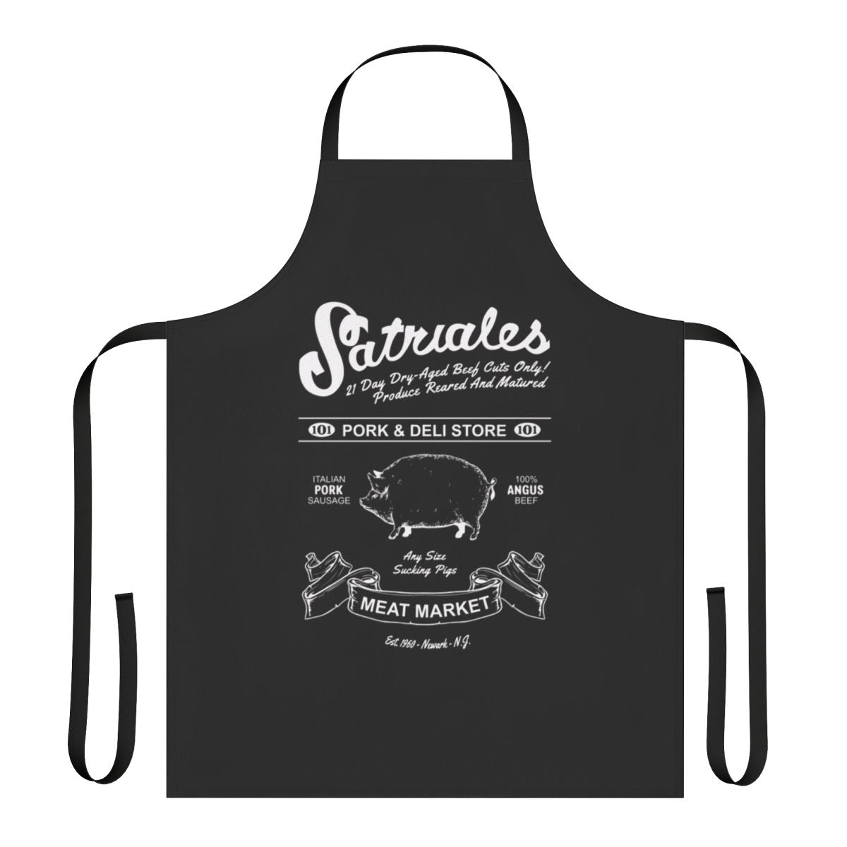Satriale's Pork Deli inspired kitchen apron with Sopranos and mafia theme