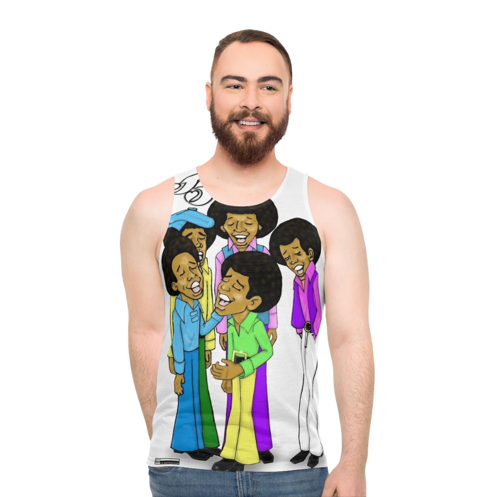 Saturday Mornings Unisex 1970s Jackson Five Graphic Tank Top