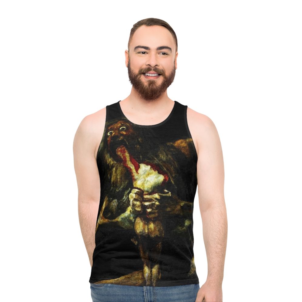Saturn Devouring His Son - Goya Painting Unisex Tank Top