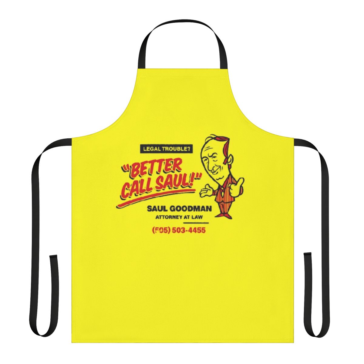 High-quality apron featuring Saul Goodman from the hit TV series Breaking Bad