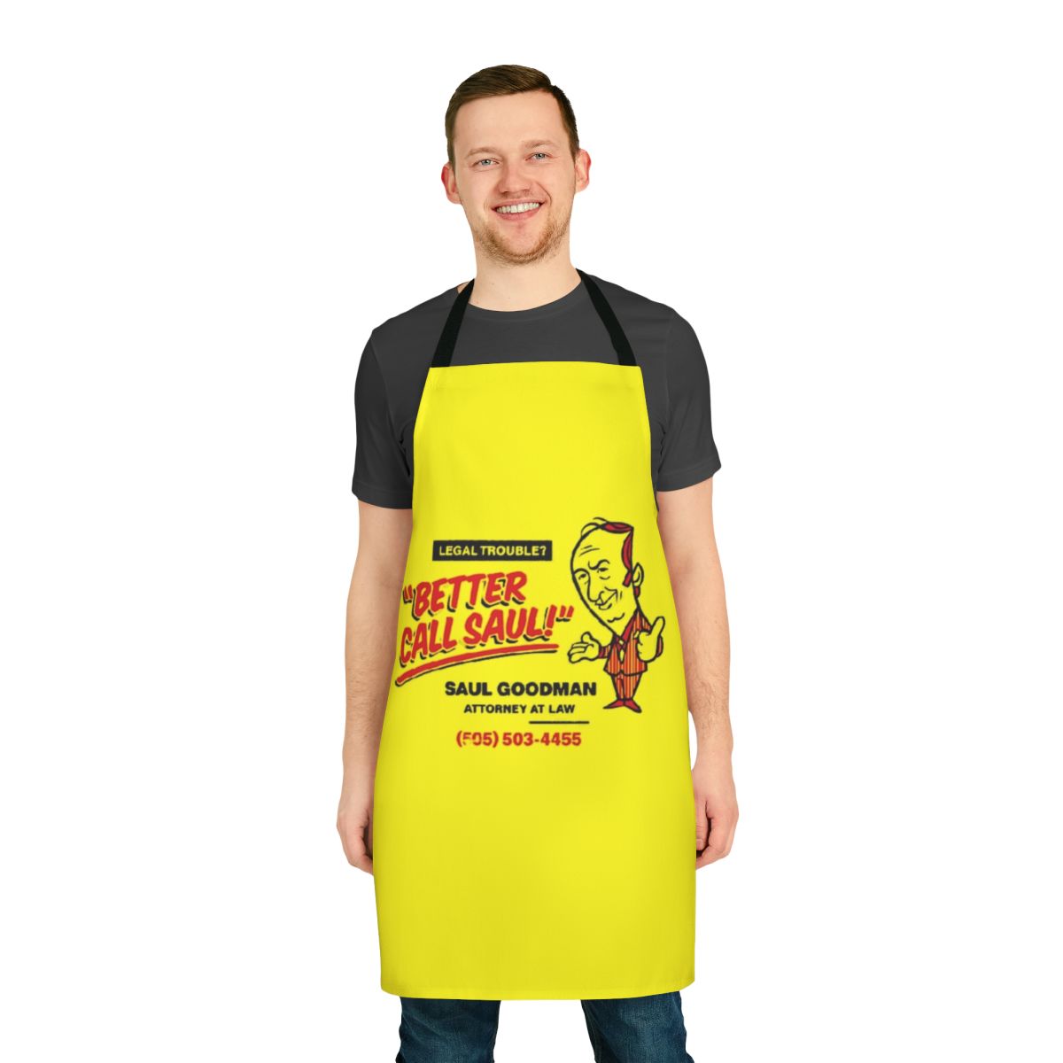High-quality apron featuring Saul Goodman from the hit TV series Breaking Bad