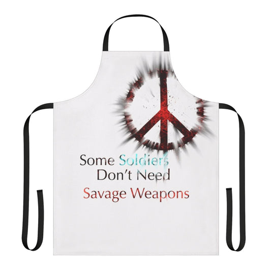 Savage Weapons Apron featuring twin flame, divine feminine, and peaceful warrior imagery