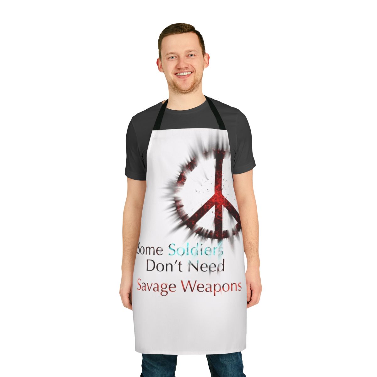 Savage Weapons Apron featuring twin flame, divine feminine, and peaceful warrior imagery