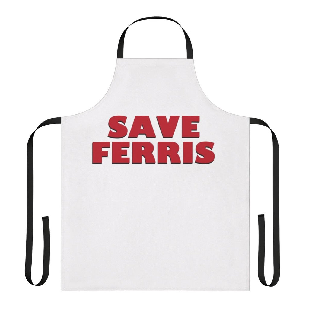 Save Ferris Inspired Apron with 80s Movie Imagery
