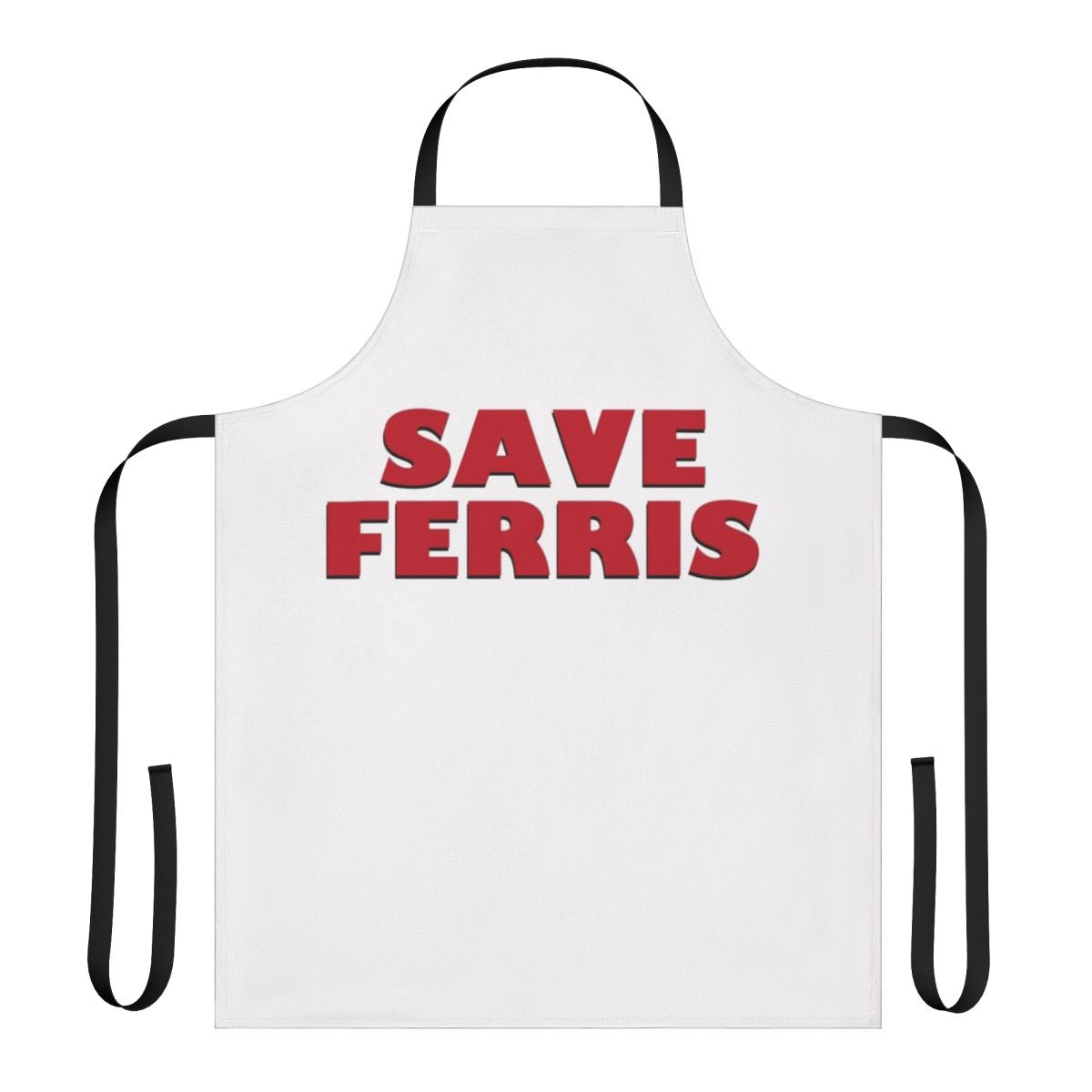 Save Ferris Inspired Apron with 80s Movie Imagery