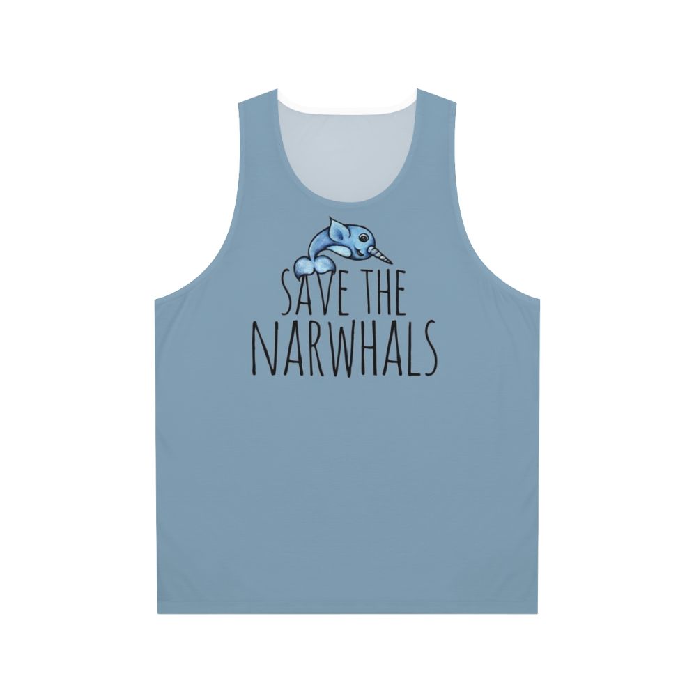 Save The Narwhals Unisex Tank Top - Cute Narwhal Graphic