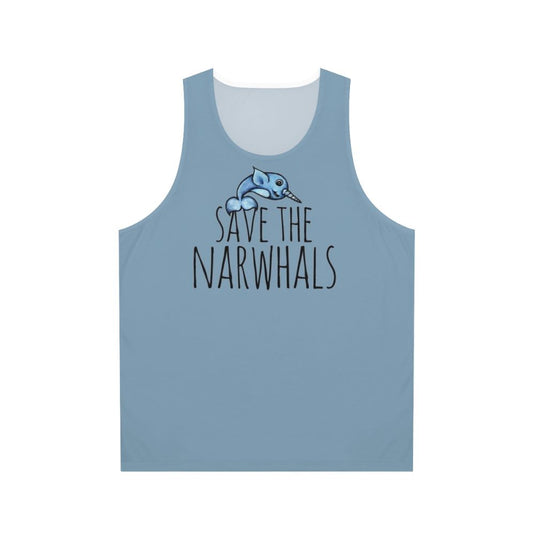 Save The Narwhals Unisex Tank Top - Cute Narwhal Graphic