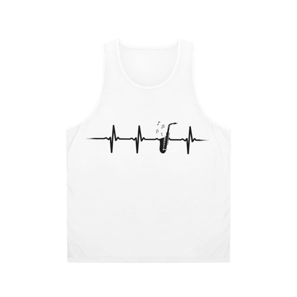 Saxaphone Heartbeat Unisex Tank Top
