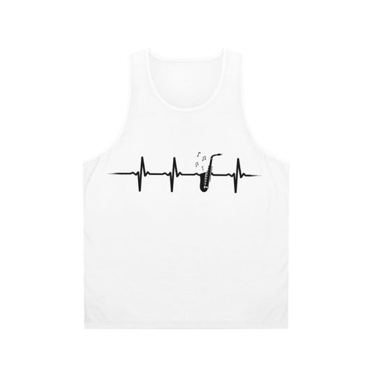 Saxaphone Heartbeat Unisex Tank Top