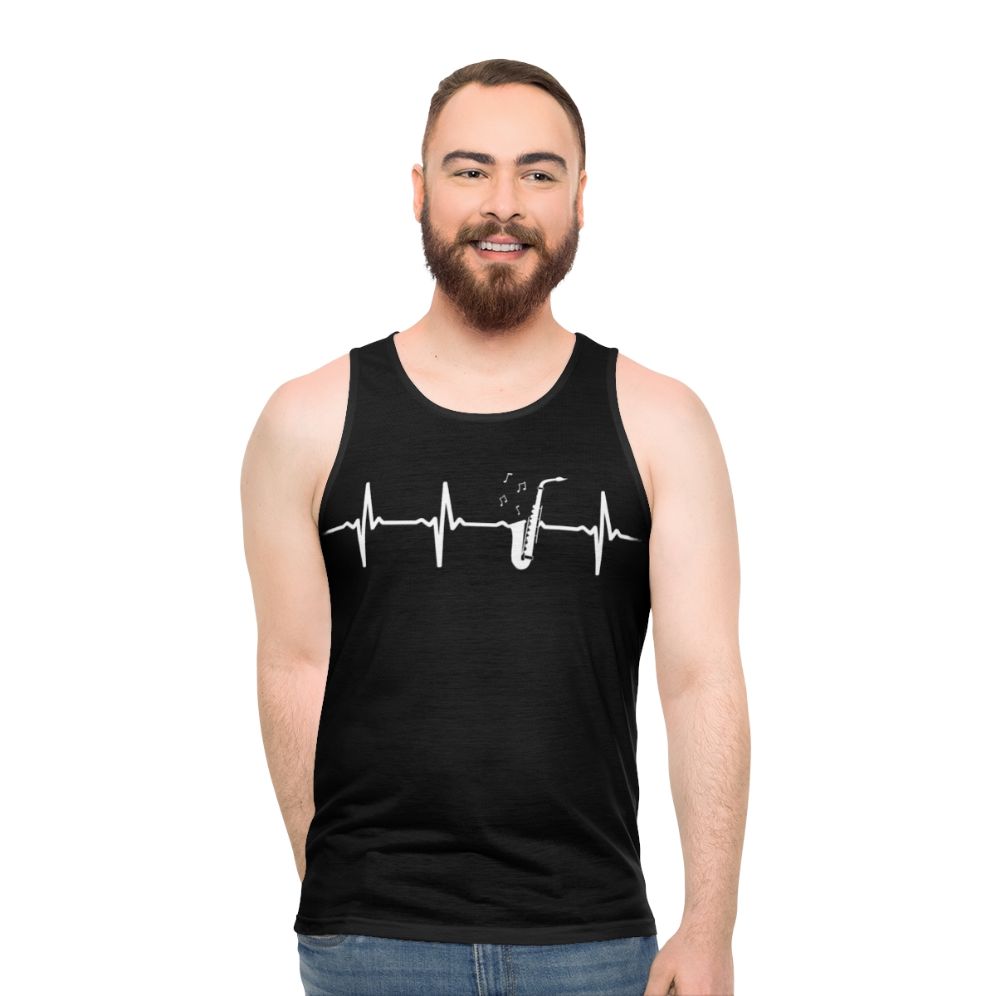 Saxophone Heartbeat Unisex Tank Top