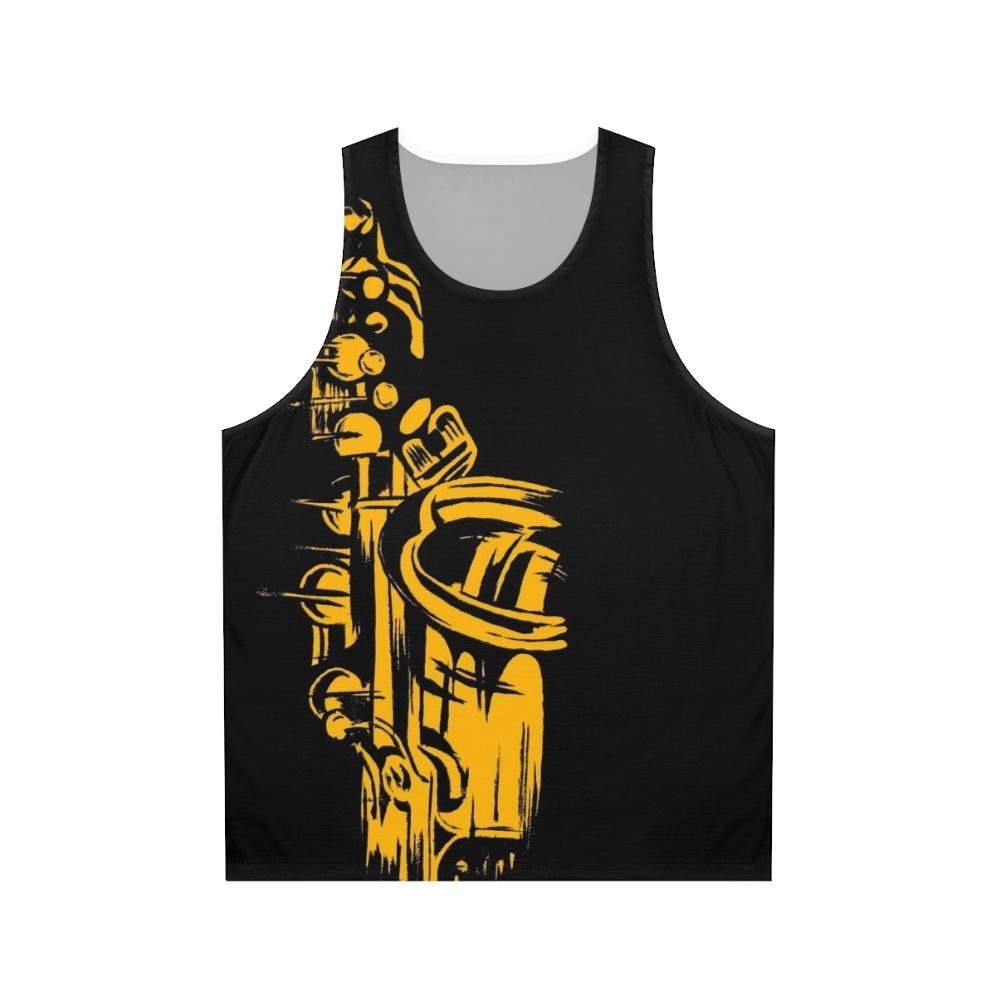 Saxophone keywork unisex tank top
