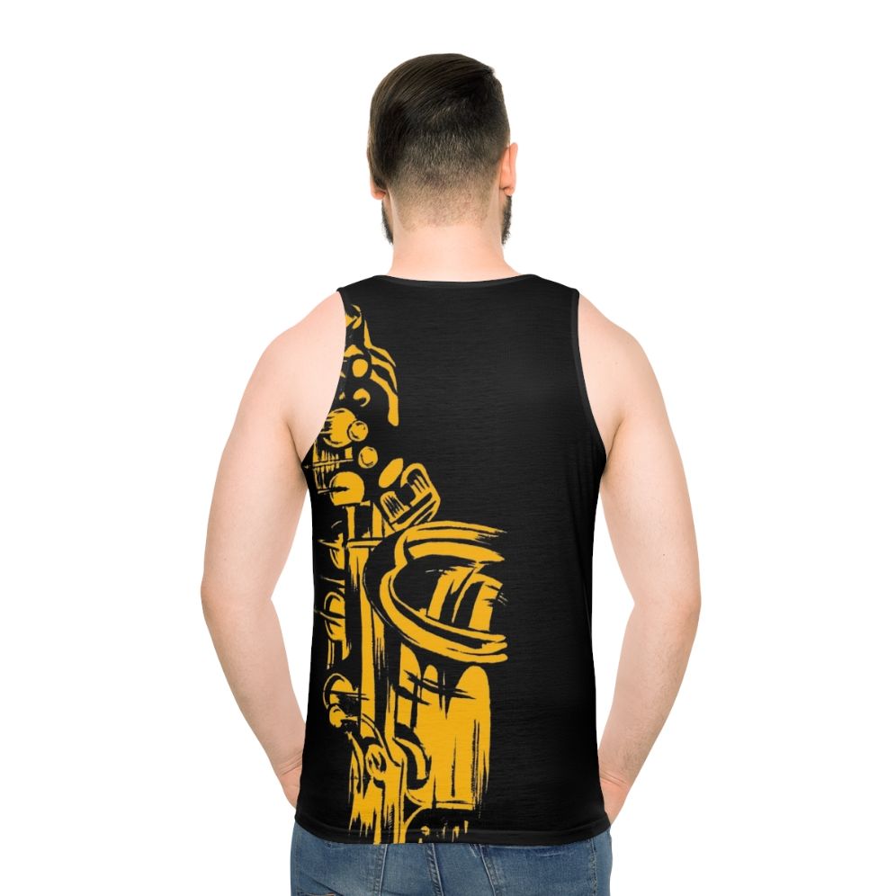 Saxophone keywork unisex tank top
