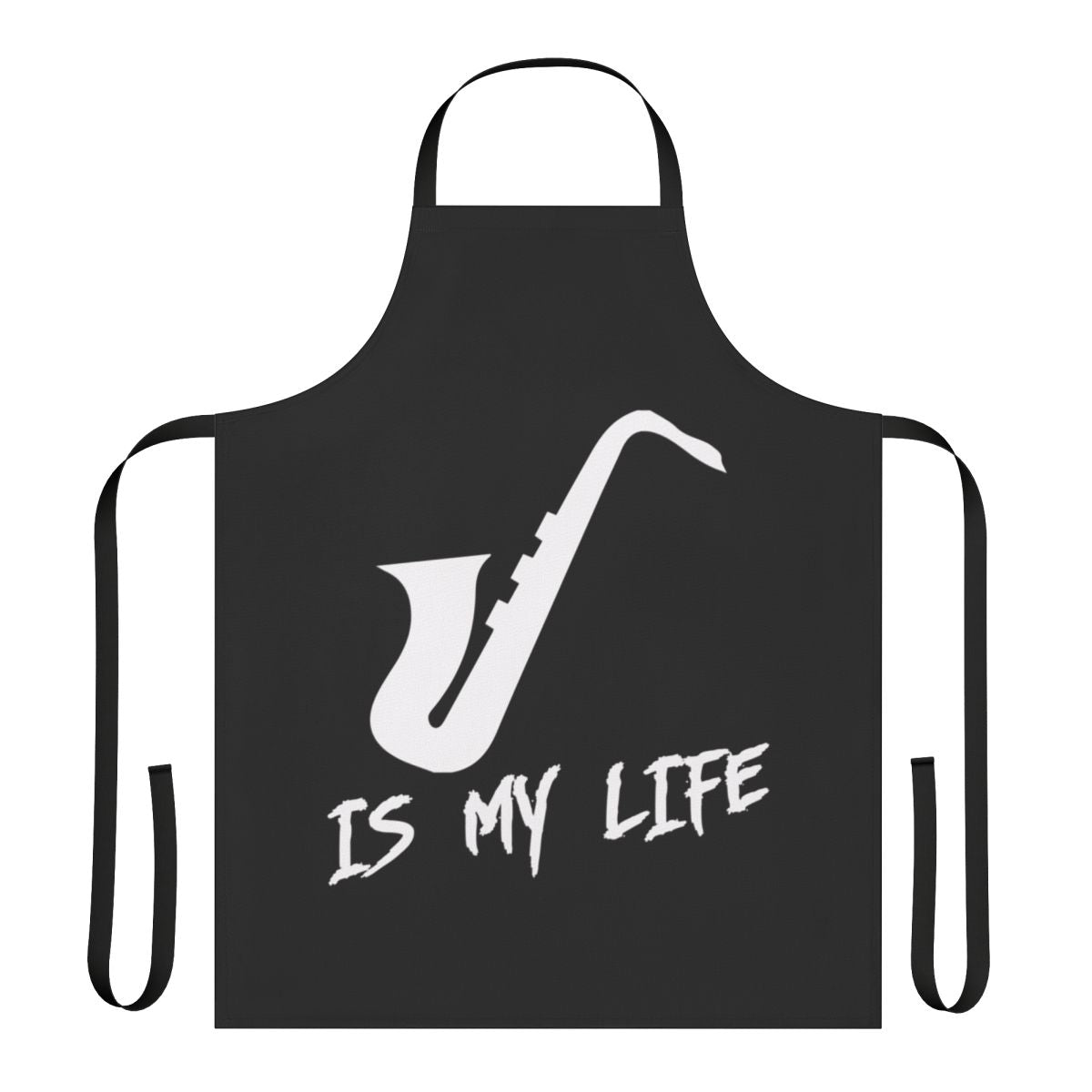 A durable and stylish apron with a saxophone design, perfect for music enthusiasts and passionate musicians.