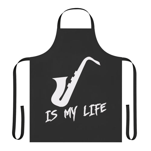 A durable and stylish apron with a saxophone design, perfect for music enthusiasts and passionate musicians.