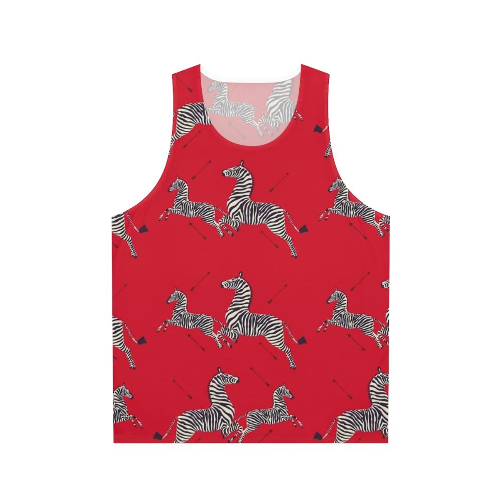 Scalamandre Zebra Unisex Tank Top with The Royal Tenenbaums Inspired Design