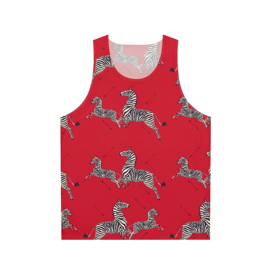 Scalamandre Zebra Unisex Tank Top with The Royal Tenenbaums Inspired Design