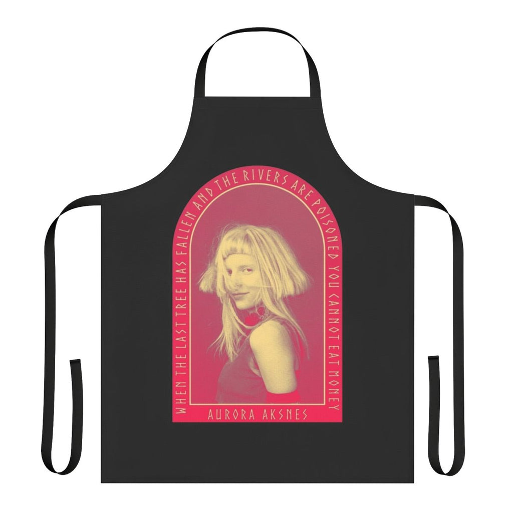 Apron featuring artwork inspired by Norwegian singer-songwriter Aurora Aksnes