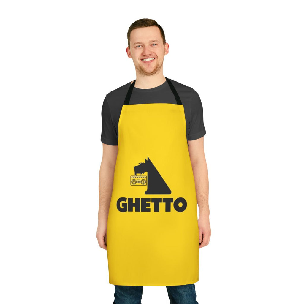 Affordable Scandinavian-inspired apron with urban, humorous design