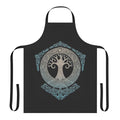 Yggdrasil, the Norse tree of life, depicted in a polygon and tattoo style on an apron.