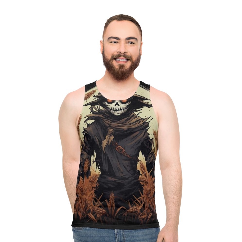 Scarecrow unisex halloween tank top