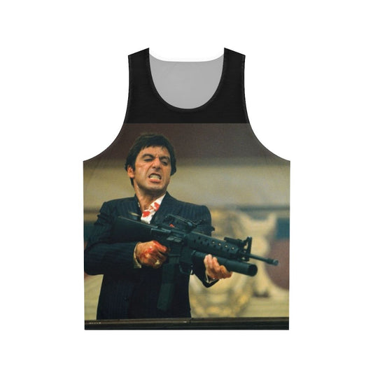 Scarface Unisex Tank Top Featuring Al Pacino as Tony Montana