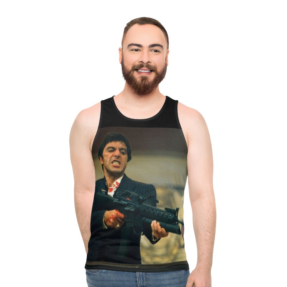 Scarface Unisex Tank Top Featuring Al Pacino as Tony Montana
