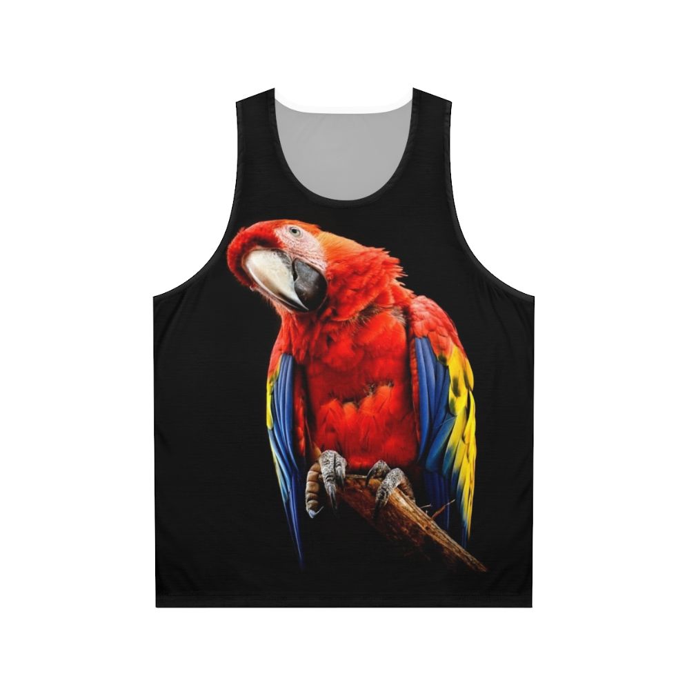 Scarlet Macaw on a Black Background