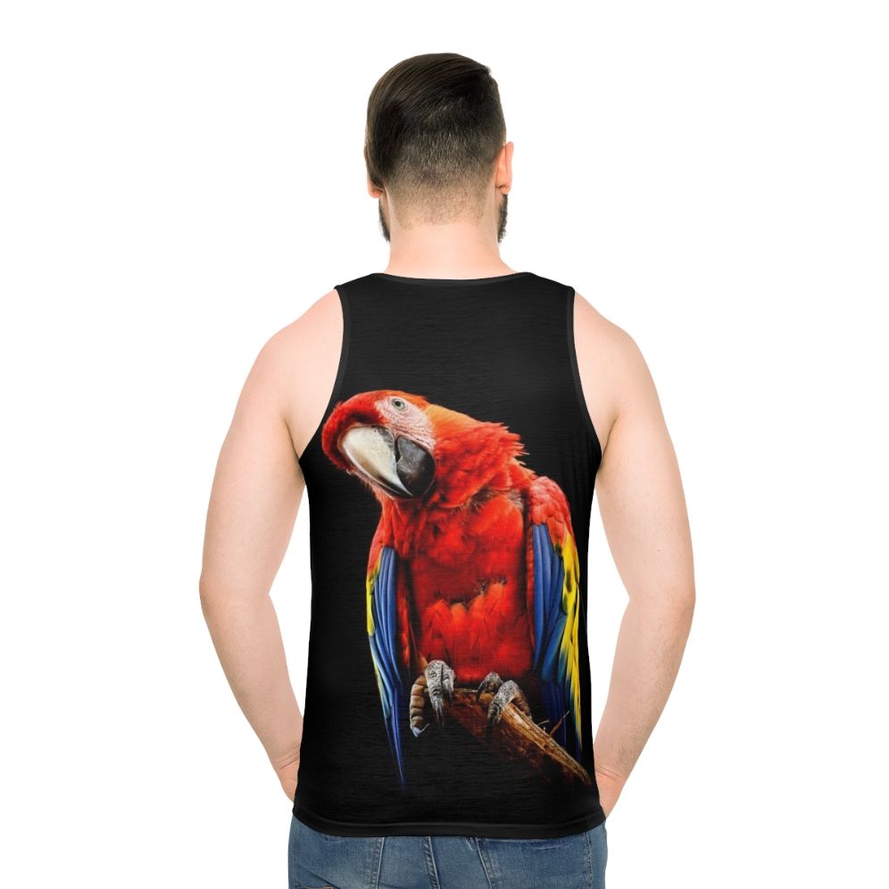 Scarlet Macaw on a Black Background