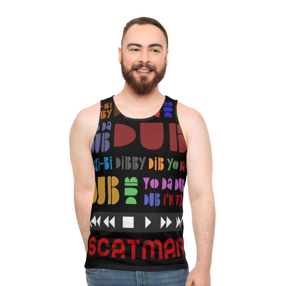 Scatman John inspired lyric unisex tank top