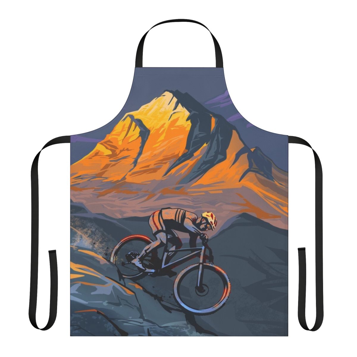 Sunset Peak Mountain Biking Apron featuring Sassan Filsoof's scenic cycling art