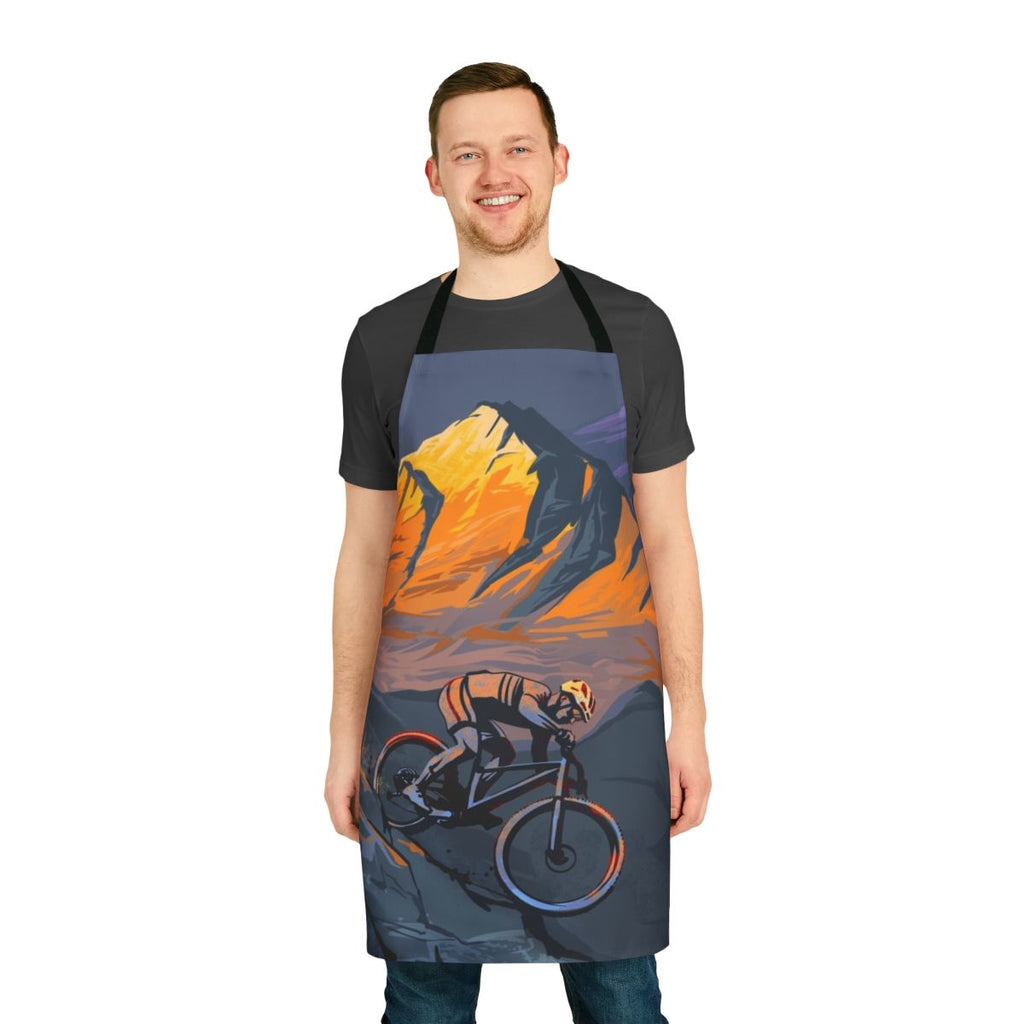 Sunset Peak Mountain Biking Apron featuring Sassan Filsoof's scenic cycling art