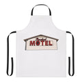 "Schitts Creek inspired Rose Budd Motel apron with hand lettering"