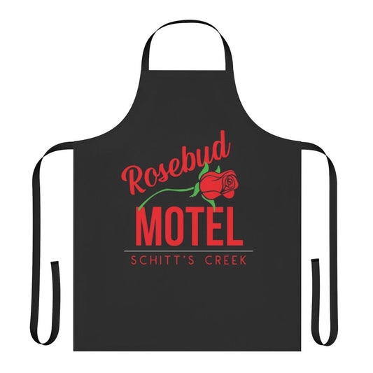 Schitt's Creek inspired Rosebud Motel apron with logo