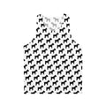 Schnauzer breed silhouette houndstooth unisex tank top