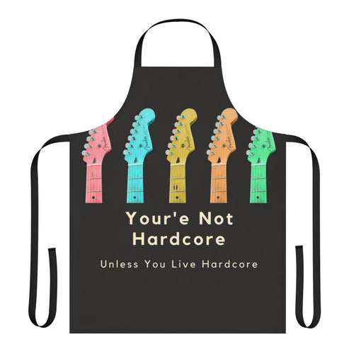"School of Rock" themed apron featuring a rock music design