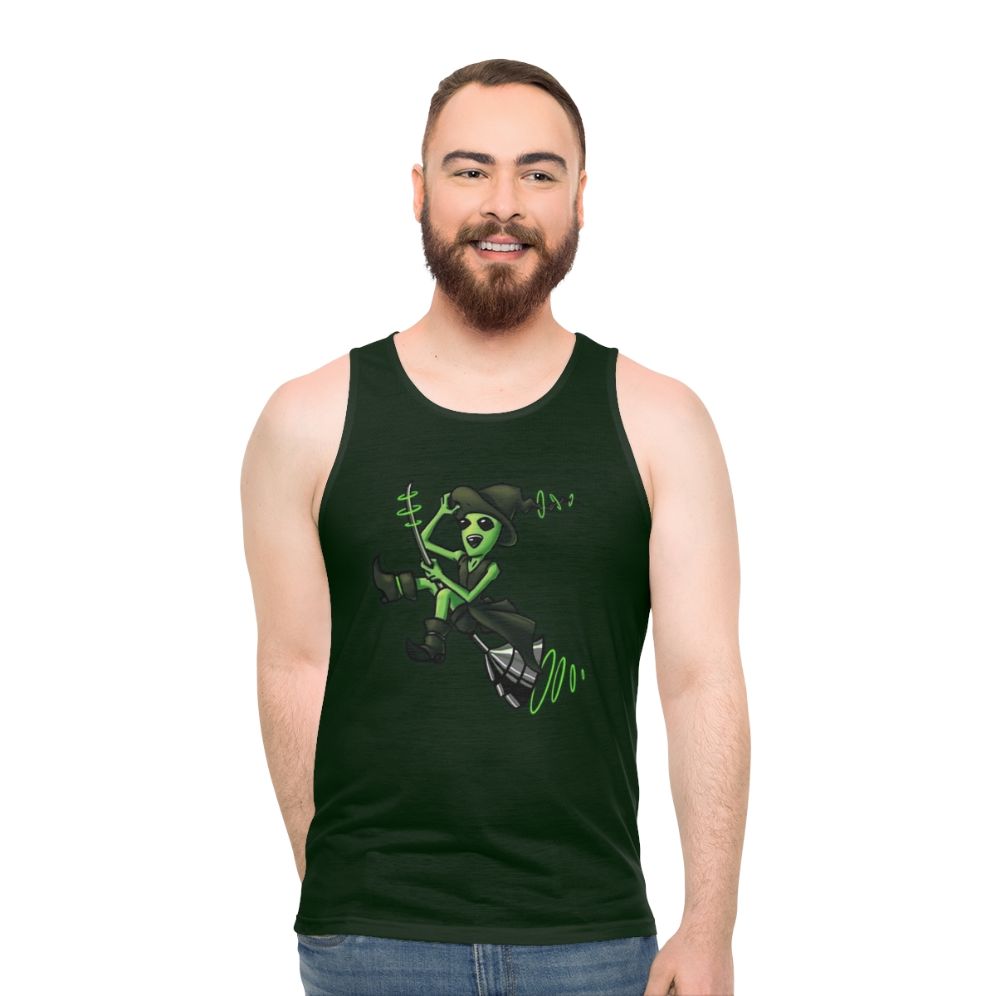 Sci-Fi Alien Witch Tank Top with Techno Style Design