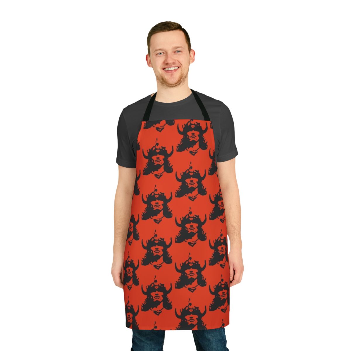 Sci-Fi Barbarian Apron featuring sword and sorcery imagery
