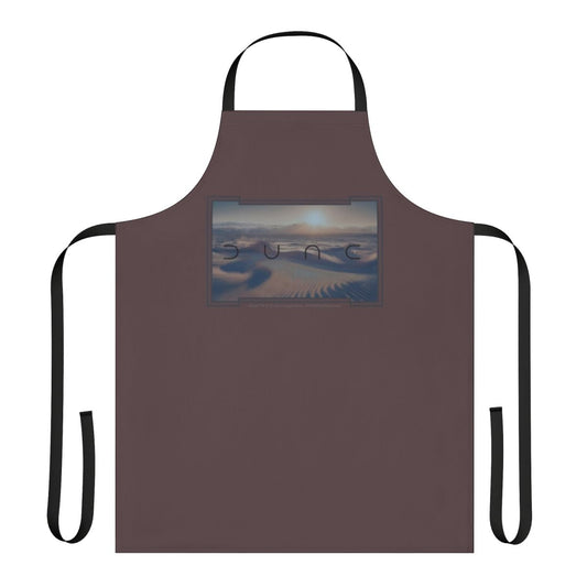 Dune-inspired sci-fi apron with a desert landscape design