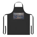 Black apron with a cinematic desert landscape design, inspired by the movie Dune.