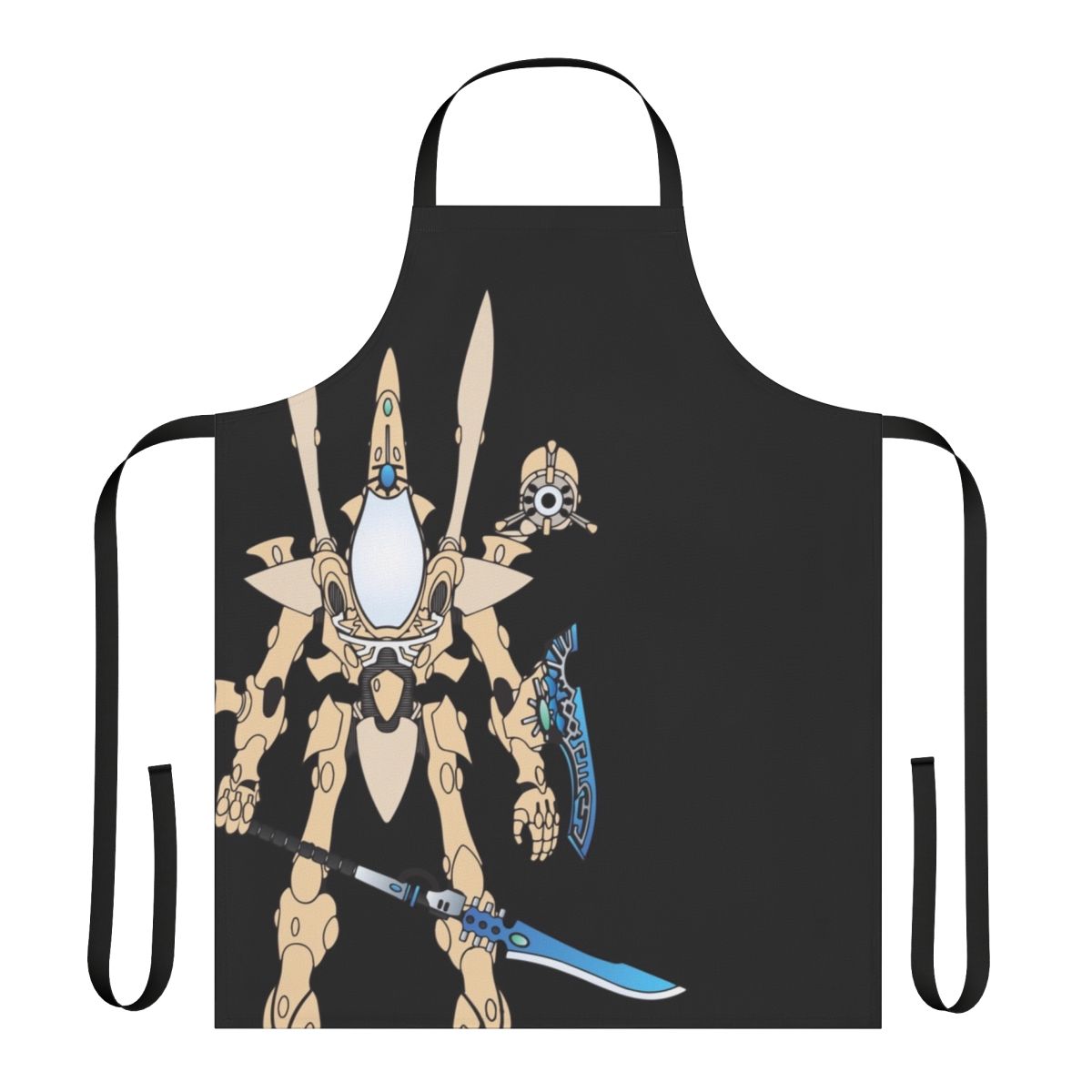 High-quality apron featuring an Eldar Wraithseer sticker design