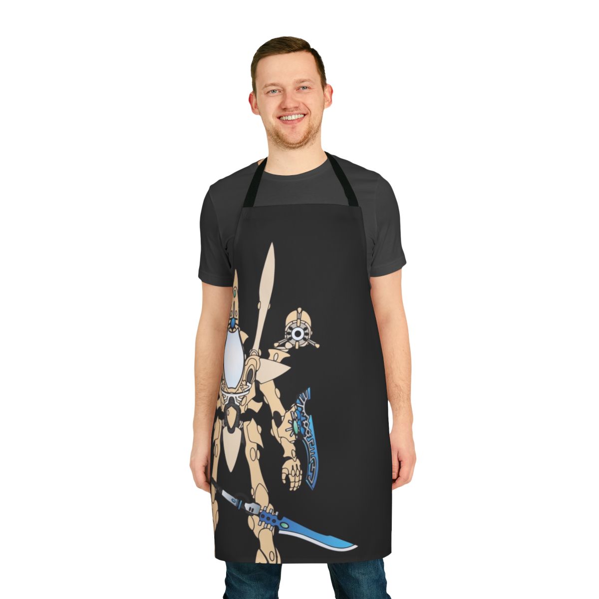 High-quality apron featuring an Eldar Wraithseer sticker design