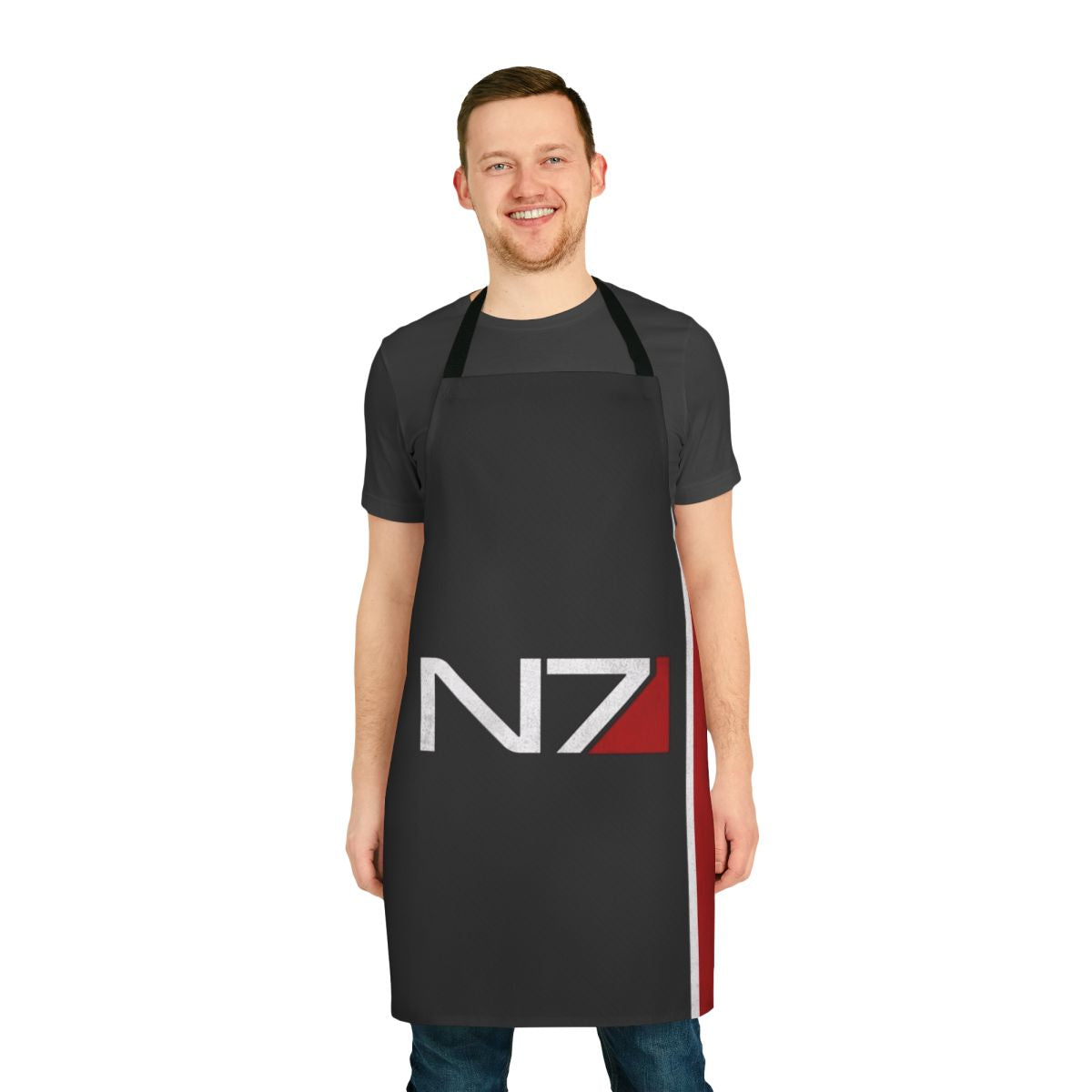Sci-Fi Gaming Apron with Mass Effect Inspired N7 Logo Design