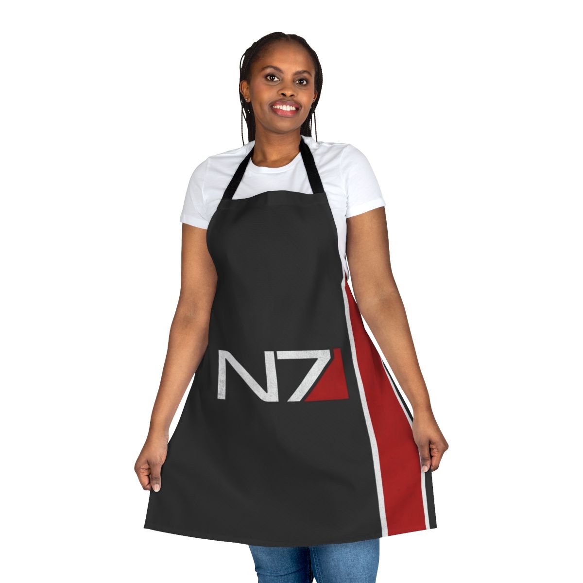 Sci-Fi Gaming Apron with Mass Effect Inspired N7 Logo Design
