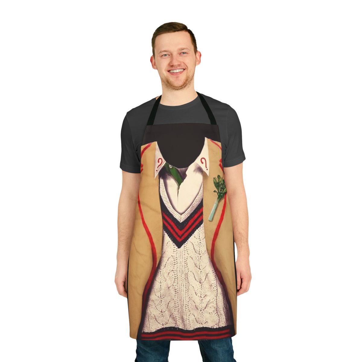 5th Doctor Doctor Who Inspired Apron with Celery Emblem