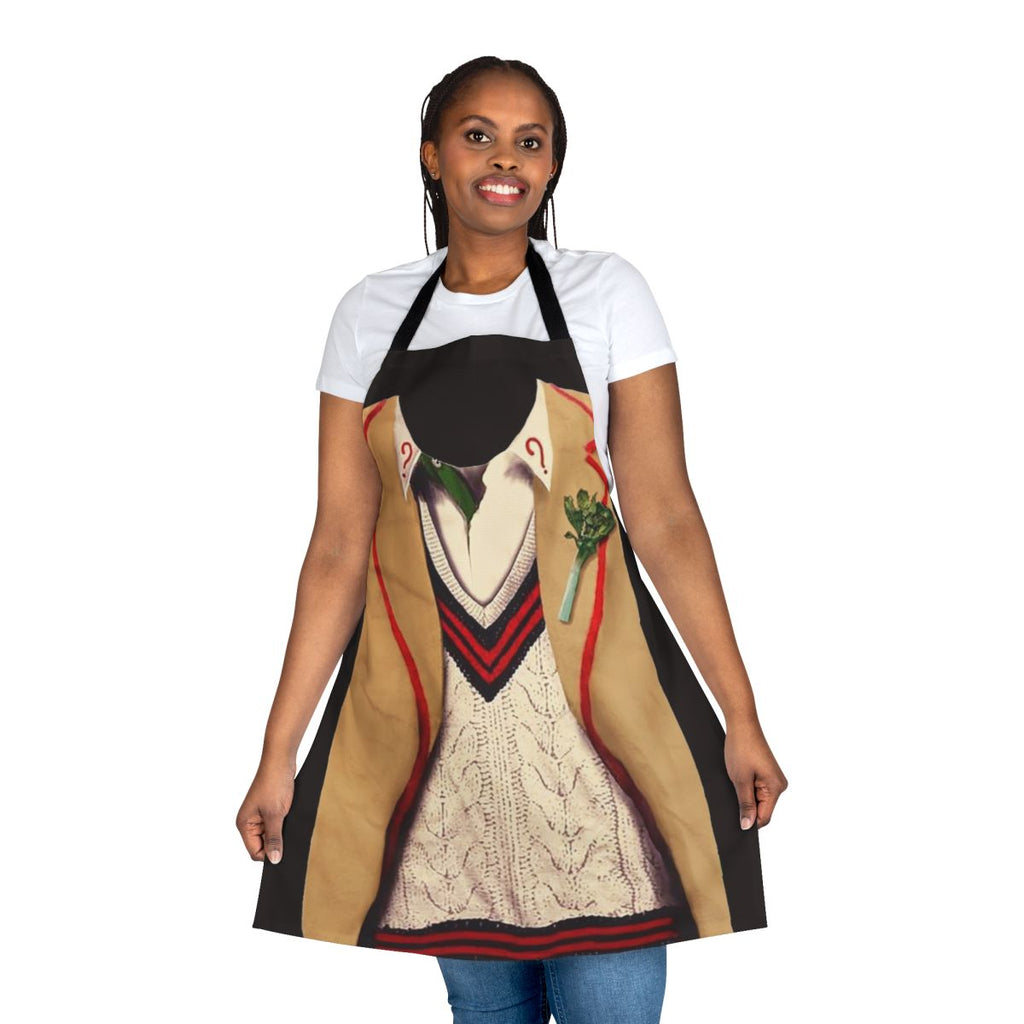5th Doctor Doctor Who Inspired Apron with Celery Emblem
