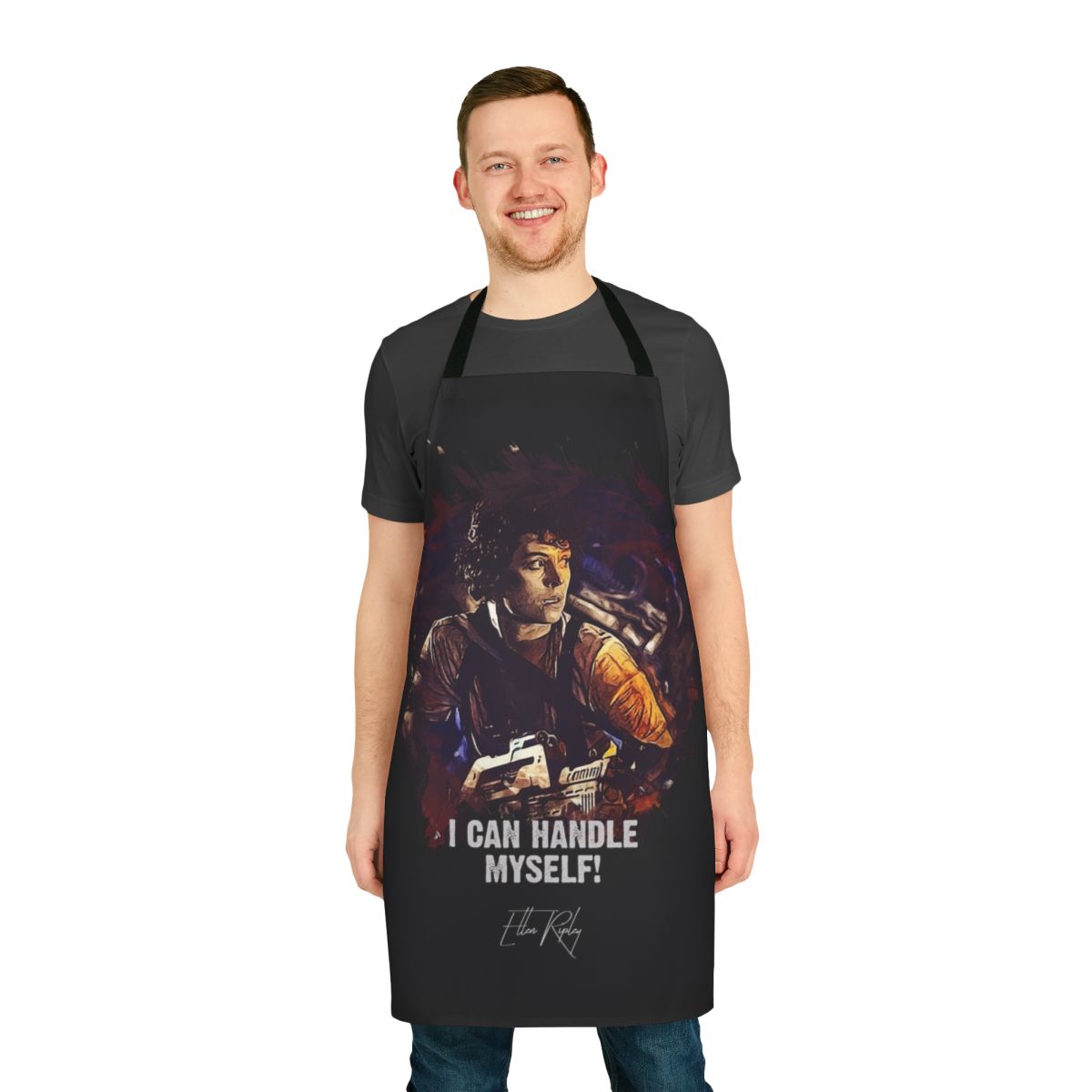 Alien-themed apron featuring Ellen Ripley, the iconic character from the Sci-Fi movie franchise